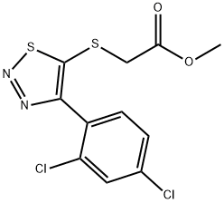 METHYL 2-([4-(2,4-DICHLOROPHENYL)-1,2,3-THIADIAZOL-5-YL]SULFANYL)ACETATE Struktur