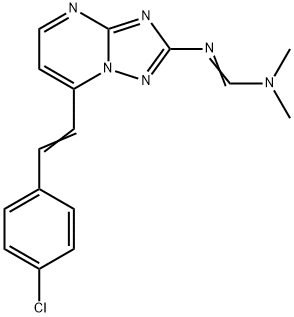 N'-[7-(4-CHLOROSTYRYL)[1,2,4]TRIAZOLO[1,5-A]PYRIMIDIN-2-YL]-N,N-DIMETHYLIMINOFORMAMIDE Struktur