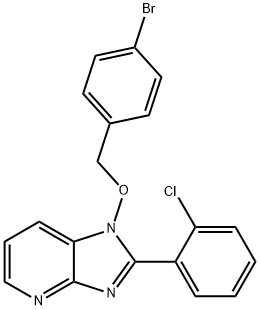 1-[(4-BROMOBENZYL)OXY]-2-(2-CHLOROPHENYL)-1H-IMIDAZO[4,5-B]PYRIDINE Struktur