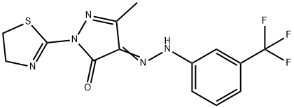 1-(4,5-DIHYDRO-1,3-THIAZOL-2-YL)-3-METHYL-1H-PYRAZOLE-4,5-DIONE 4-(N-[3-(TRIFLUOROMETHYL)PHENYL]HYDRAZONE) Struktur