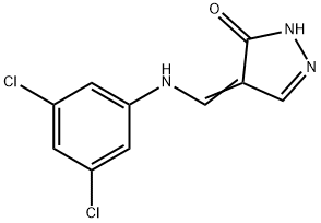 4-[(3,5-DICHLOROANILINO)METHYLENE]-2,4-DIHYDRO-3H-PYRAZOL-3-ONE Struktur