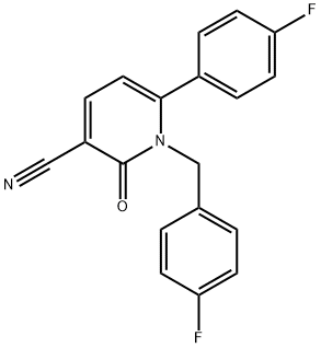 1-(4-FLUOROBENZYL)-6-(4-FLUOROPHENYL)-2-OXO-1,2-DIHYDRO-3-PYRIDINECARBONITRILE Struktur