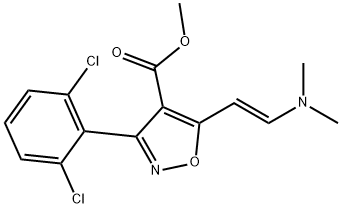 METHYL 3-(2,6-DICHLOROPHENYL)-5-[2-(DIMETHYLAMINO)VINYL]-4-ISOXAZOLECARBOXYLATE Struktur