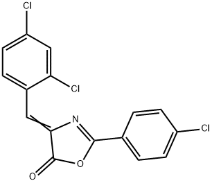 2-(4-CHLOROPHENYL)-4-[(2,4-DICHLOROPHENYL)METHYLENE]-1,3-OXAZOL-5(4H)-ONE Struktur