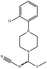 METHYL 4-(2-CHLOROPHENYL)-N-CYANOTETRAHYDRO-1(2H)-PYRAZINECARBIMIDOTHIOATE Struktur