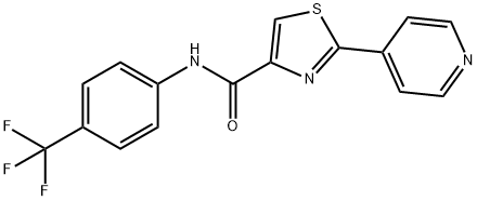 2-(4-PYRIDINYL)-N-[4-(TRIFLUOROMETHYL)PHENYL]-1,3-THIAZOLE-4-CARBOXAMIDE Struktur