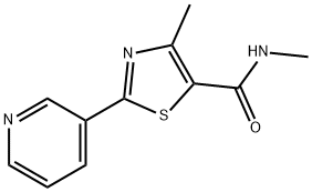 N,4-DIMETHYL-2-(3-PYRIDINYL)-1,3-THIAZOLE-5-CARBOXAMIDE Struktur