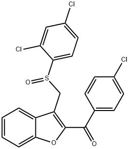 (4-CHLOROPHENYL)(3-([(2,4-DICHLOROPHENYL)SULFINYL]METHYL)-1-BENZOFURAN-2-YL)METHANONE Struktur