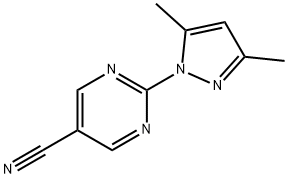 2-(3,5-DIMETHYL-1H-PYRAZOL-1-YL)-5-PYRIMIDINECARBONITRILE Struktur