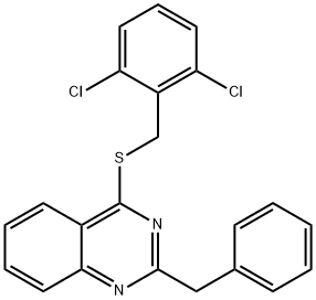 2-BENZYL-4-QUINAZOLINYL 2,6-DICHLOROBENZYL SULFIDE Struktur