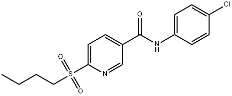 6-(BUTYLSULFONYL)-N-(4-CHLOROPHENYL)NICOTINAMIDE Struktur