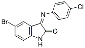 5-BROMO-3-(4-CHLOROPHENYLIMINO)INDOLIN-2-ONE Struktur