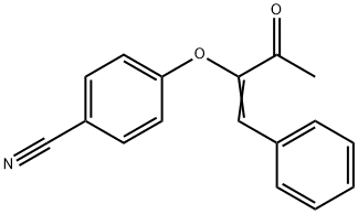 4-[(1-ACETYL-2-PHENYLVINYL)OXY]BENZENECARBONITRILE Struktur