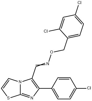 6-(4-CHLOROPHENYL)IMIDAZO[2,1-B][1,3]THIAZOLE-5-CARBALDEHYDE O-(2,4-DICHLOROBENZYL)OXIME Struktur