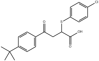 4-[4-(TERT-BUTYL)PHENYL]-2-[(4-CHLOROPHENYL)SULFANYL]-4-OXOBUTANOIC ACID Struktur