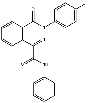 3-(4-FLUOROPHENYL)-4-OXO-N-PHENYL-3,4-DIHYDRO-1-PHTHALAZINECARBOXAMIDE Struktur