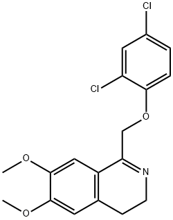 1-((6,7-DIMETHOXY(3,4-DIHYDROISOQUINOLYL))METHOXY)-2,4-DICHLOROBENZENE Struktur