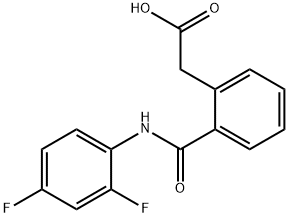 2-(2-(N-(2,4-DIFLUOROPHENYL)CARBAMOYL)PHENYL)ACETIC ACID Struktur