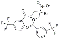 2-BROMO-2-NITRO-3-([3-(TRIFLUOROMETHYL)BENZOYL]OXY)PROPYL 3-(TRIFLUOROMETHYL)BENZOATE Struktur