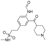 2-[4-FORMYLAMINO-3-(1-METHYL-PIPERIDINE-4-CARBONYL)-PHENYL]-ETHANESULFONIC ACID METHYLAMIDE Struktur