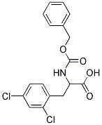 2-{[(benzyloxy)carbonyl]amino}-3-(2,4-dichlorophenyl)propanoic acid Struktur