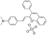 2-(4-(DIMETHYLAMINO)STYRYL)-3-PHENYLCHROMENYLIUMPERCHLORATE Struktur