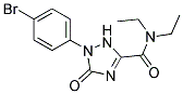 1-(4-Bromophenyl)-2,5-dihydro-5-oxo-1H-1,2,4-triazole-3-carboxylicaciddiethylamide Struktur