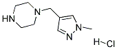 1-(1-Methyl-1H-pyrazol-4-ylmethyl)-piperazinehydrochloride Struktur