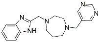 2-([4-(PYRIMIDIN-5-YLMETHYL)-1,4-DIAZEPAN-1-YL]METHYL)-1H-BENZIMIDAZOLE Struktur