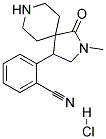 2-(2-METHYL-1-OXO-2,8-DIAZASPIRO[4.5]DECAN-4-YL)BENZONITRILE HYDROCHLORIDE Struktur