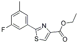 2-(3-FLUORO-5-METHYL-PHENYL)-THIAZOLE-4-CARBOXYLIC ACID ETHYL ESTER Struktur