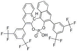 (11BR)-2,6-BIS[3,5-BIS(TRIFLUOROMETHYL)PHENYL]-4-HYDROXYDINAPHTHO[2,1-D:1',2'-F]-1,3,2-DIOXAPHOSPHEPIN 4-OXIDE Struktur