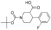 1-(TERT-BUTOXYCARBONYL)-4-(2-FLUOROPHENYL)PIPERIDINE-3-CARBOXYLIC ACID Struktur