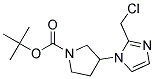 1-BOC-3-(2-CHLOROMETHYLIMIDAZOL-1-YL)PYRROLIDINE Struktur