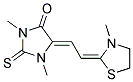 1,3-DIMETHYL-5-[2-(3-METHYL-2-THIAZOLIDINYLIDENE)ETHYLIDENE]-2-THIOXOIMIDAZOLIDIN-4-ONE Struktur