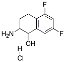 2-AMINO-5,7-DIFLUORO-1,2,3,4-TETRAHYDRO-NAPHTHALEN-1-OL HYDROCHLORIDE Struktur