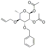 1,2-DI-O-ACETYL-4-O-ALLYL-3-O-BENZYL-A-L-RHAMNOPYRANOSE Struktur