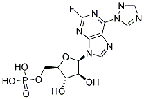 2-FLUORO-6-(1,2,4-TRIAZOL-1-YL)-9-(5-O-PHOSPHONO-BETA-D-ARABINOFURANOSYL)-9H-PURINE Struktur