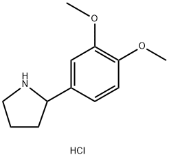 2-(3,4-DIMETHOXYPHENYL)PYRROLIDINE HYDROCHLORIDE Struktur