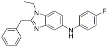 (2-BENZYL-1-ETHYL-1H-BENZOIMIDAZOL-5-YL)-(4-FLUORO-PHENYL)-AMINE Struktur