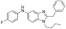 (2-BENZYL-1-BUTYL-1H-BENZOIMIDAZOL-5-YL)-(4-FLUORO-PHENYL)-AMINE Struktur