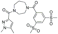 1-[3,5-BIS(METHYLSULFONYL)BENZOYL]-4-[(1,5-DIMETHYL-1H-PYRAZOL-3-YL)CARBONYL]-1,4-DIAZEPANE Struktur