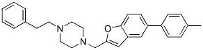 1-([5-(4-METHYLPHENYL)-1-BENZOFURAN-2-YL]METHYL)-4-(2-PHENYLETHYL)PIPERAZINE Struktur