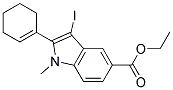 2-CYCLOHEX-1-ENYL-3-IODO-1-METHYL-1H-INDOLE-5-CARBOXYLIC ACID ETHYL ESTER Struktur