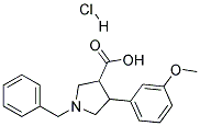 1-BENZYL-4-(3-METHOXY-PHENYL)-PYRROLIDINE-3-CARBOXYLIC ACID HYDROCHLORIDE Struktur