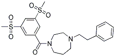 1-[3,5-BIS(METHYLSULFONYL)BENZOYL]-4-(2-PHENYLETHYL)-1,4-DIAZEPANE Struktur