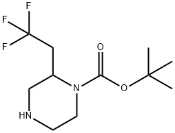 2-(2,2,2-TRIFLUORO-ETHYL)-PIPERAZINE-1-CARBOXYLIC ACID TERT-BUTYL ESTER Struktur