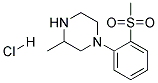 1-[2-(METHYLSULFONYL)PHENYL]-3-METHYLPIPERAZINE HYDROCHLORIDE Struktur