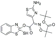 2-Mercaptobenzothiazolyl (Z)-2-(2-Aminothiazole-4-Yl)-2-(2-Tert-Butoxycarbonylprop-2-Oxyimino)Acetate Struktur