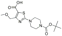 2-(4-Boc-Piperazine-1-Yl)-4-Methoxymethyl-5-Thiazolecarboxylic Acid Struktur